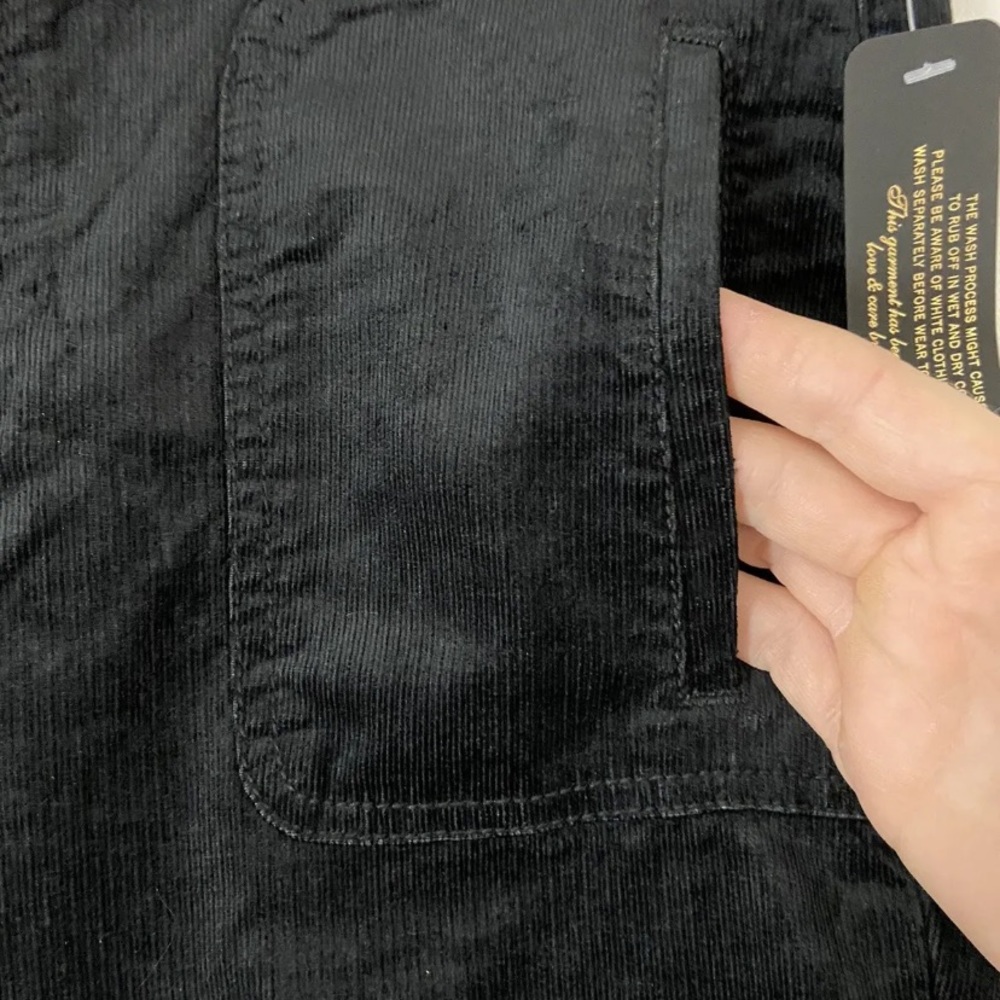 Bebe Black Velvet Cordoroy Bellbottom Bootcut Jeans Pants NEW Sz30x34 (sku44) - Picture 14 of 16
